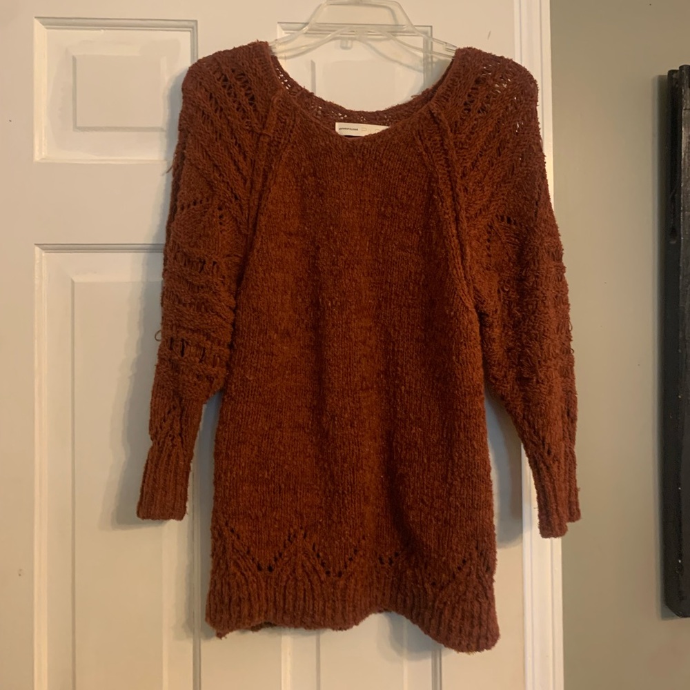 Rust colored pilcro sweater.